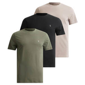 AllSaints Brace Brushed Cotton Crew Neck T-Shirt